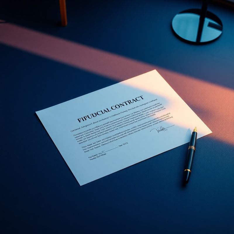 Contract fiduciar semnat pe un birou indigo cu stilou fountain alături